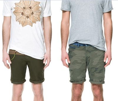 bermudas para hombres de la tienda ZARA
