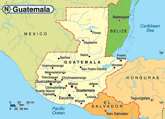 Mapa de Guatemala