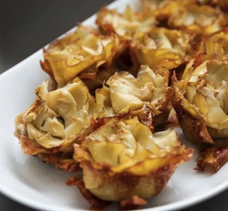 alcachofas fritas crujientes