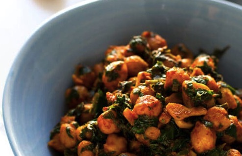 garbanzos con espinacas