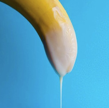 platano con leche condensada
