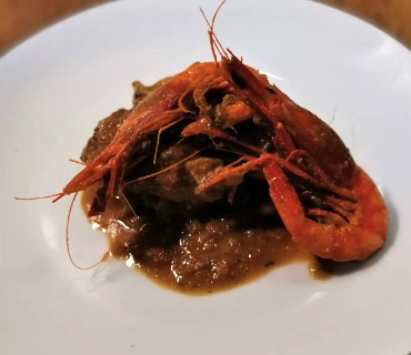 pollo con gambas