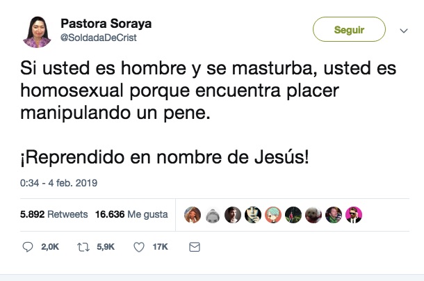 pastora soraya twitter masturbacion