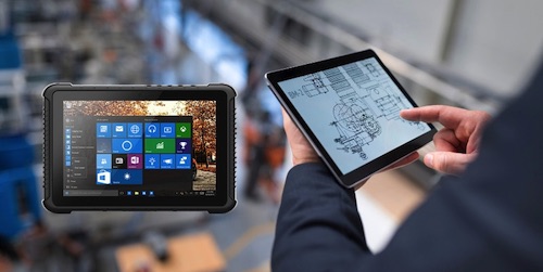 manipulando una tablet